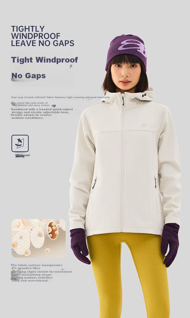 TECTOP Fleece-Lined Softshell Jacket Couples Outdoor Hiking Mountaineering Hooded Coat 15