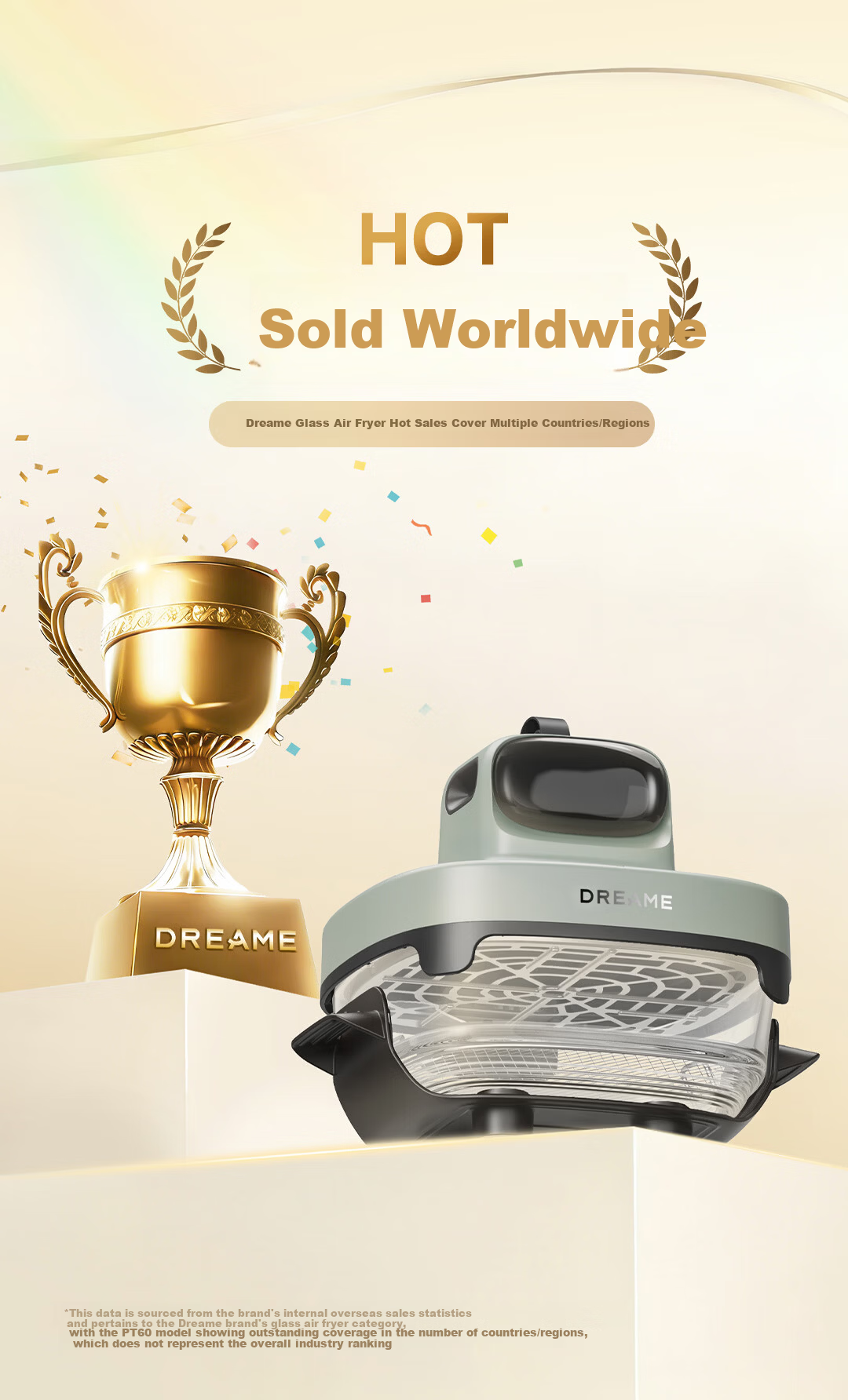 Dreame PT60 7L Air Fryer Steam Oven Combo with Glass Inner Pot, Visible Non-Stick Coating, 2026 New Model 1