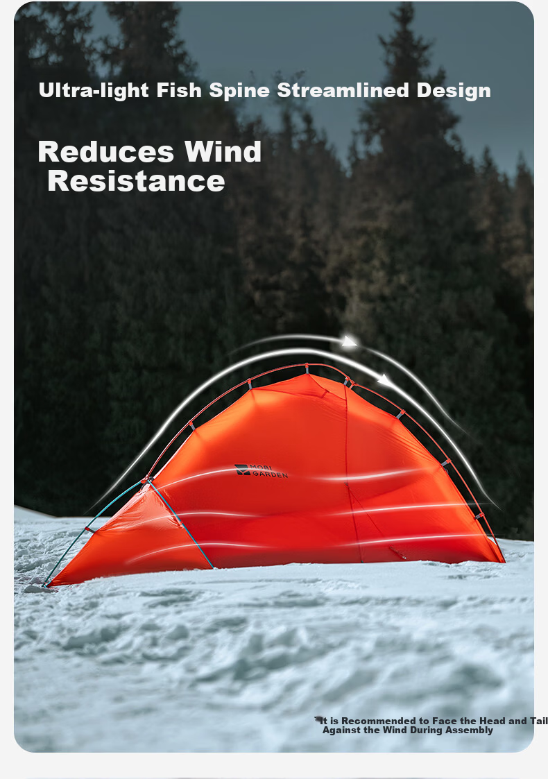 MOBIGARDEN Cold Mountain Snow Wing UL2 Groundsheet Outdoor High Altitude Hiking Tent Double Ground Mat NX24672023 Gray 9