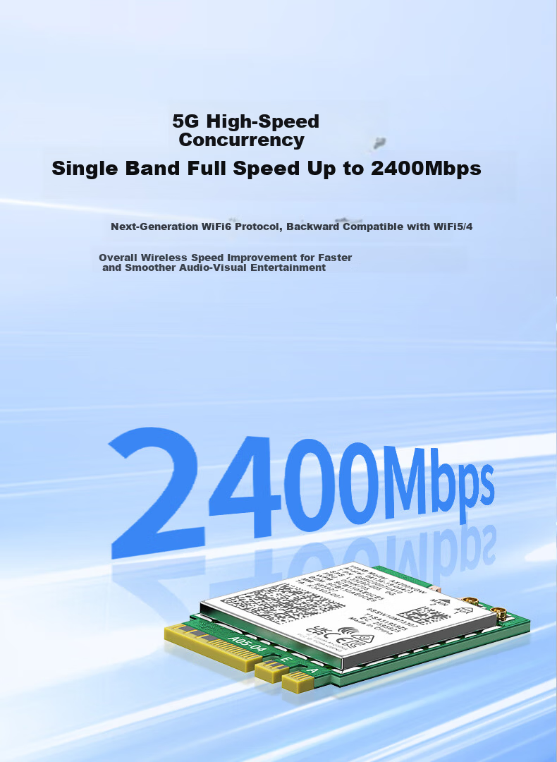 DOREWIN AX200 WIFI6 Wireless Network Card 2974Mbps 5G Dual-Band Laptop Internal Module M.2 Interface WIFI Receiver with Bluetooth 5.2 6