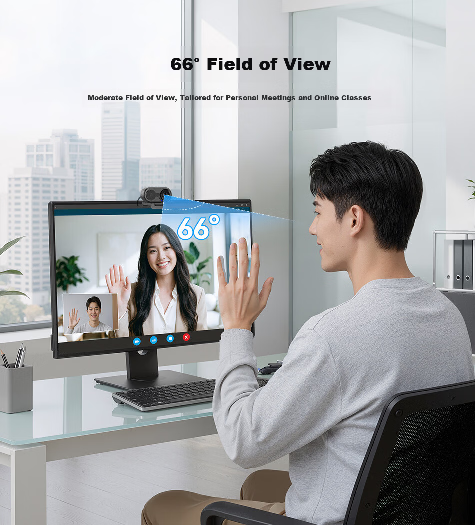 EMEET YIMI 1080P HD USB External Computer Webcam with Built-in Microphone for Desktop and Laptop Video Calls, Office Meetings, Interviews, and Exams 7