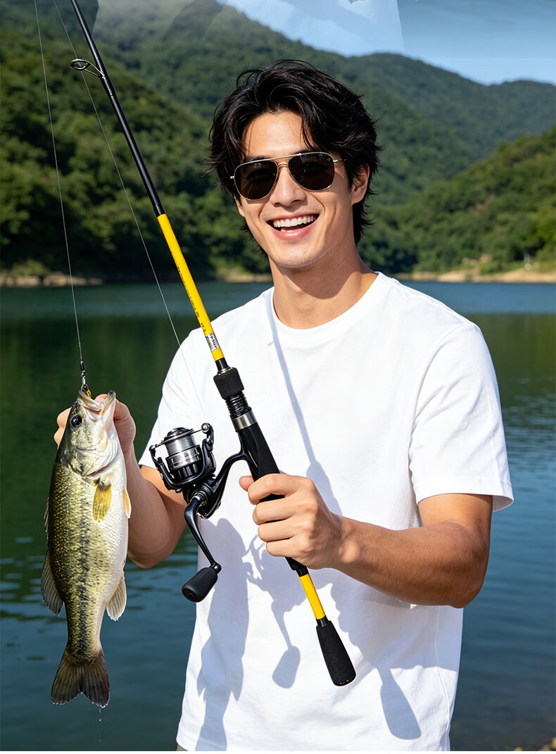 GW 1.8m MH Action CA Straight Handle Lure Rod Set Universal Fishing Rod Lure Fishing Rod Fish Pole Tackle 21