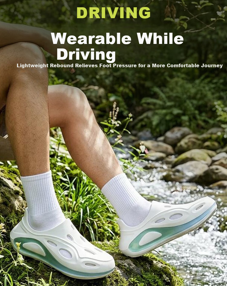 Jingzhenlianggong Hollow Out Sandals Senma Style Outdoor Non-Slip Water Shoes White Size 44-45 6