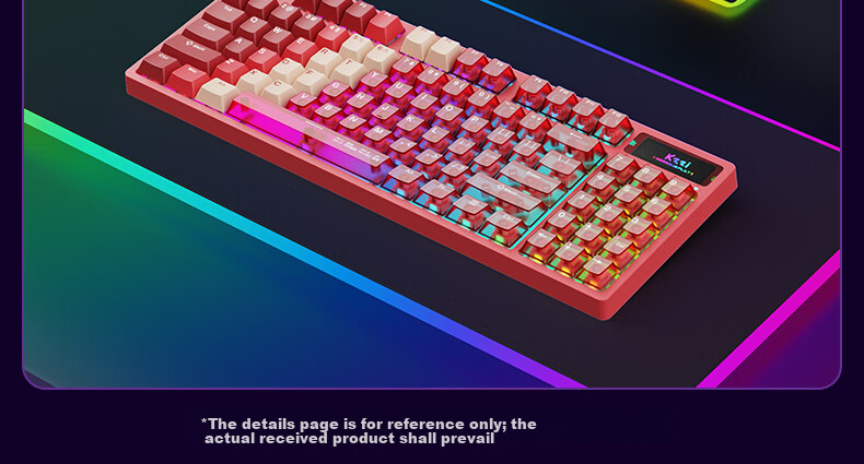 KZZI G89 Gaming Magnetic Axis Wired Keyboard RT Custom Mechanical 89-Key RGB Lighting Internet Cafe Keyboard for Gaming Valorant Gradient Pink White Jade Switch 14