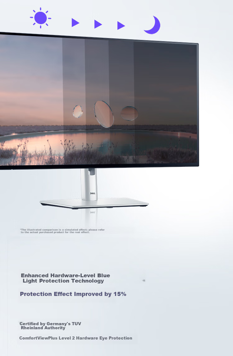 DELL UltraSharp 27-inch 2K IPS Black 120Hz Hardware-Level Blue Light Filter 90W Thunderbolt 4 Monitor U2724DE 3