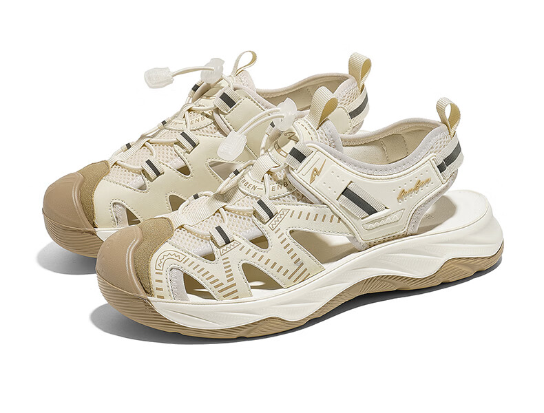 Renben Open-Toe Sandals Women 2026 Summer New Outdoor Sports Breathable Casual Beach Shoes Women Coffee Beige Size 36 13