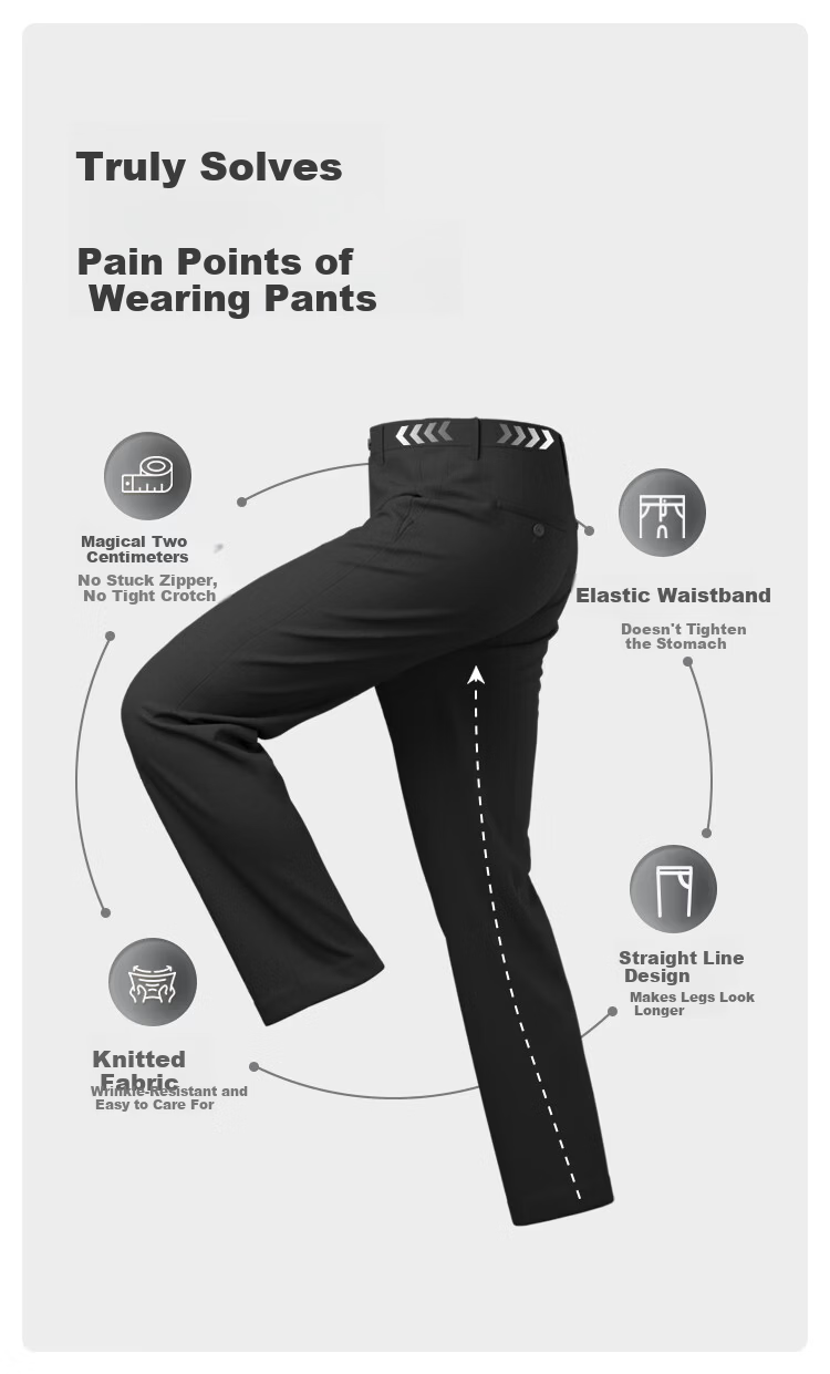 JD Jingzao Anti-Wrinkle Business Dress Pants Men's Casual Trousers Summer New Business Suit Pants Gray 38 6