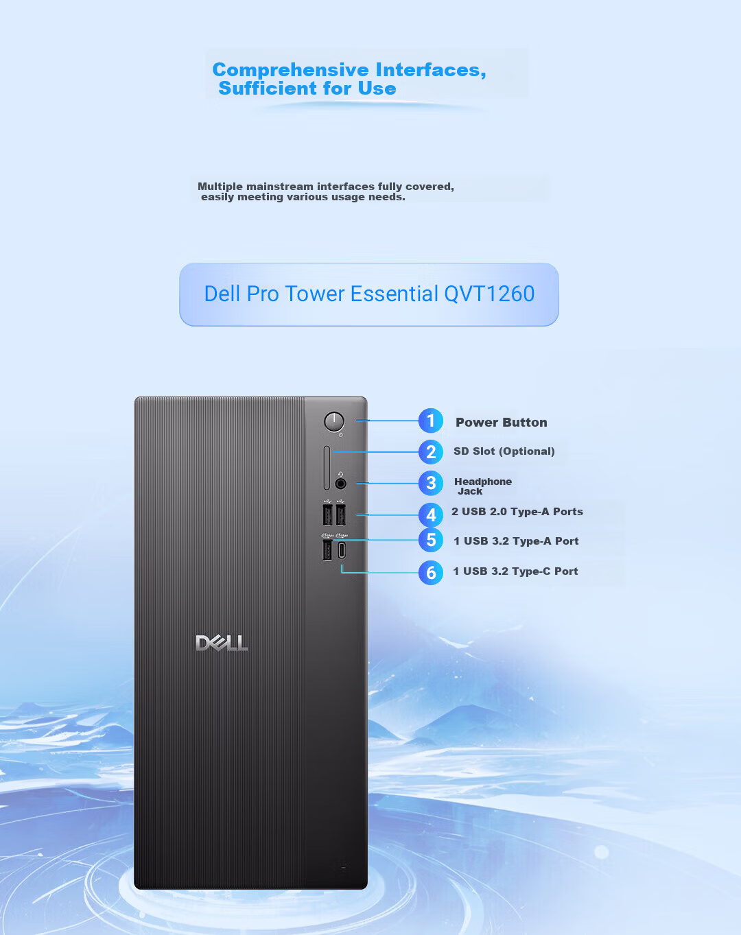 DELL Chengming New Pro E QVT1260 Commercial High-Performance Desktop Computer (i5-14400 16GB 512GB SSD) 11