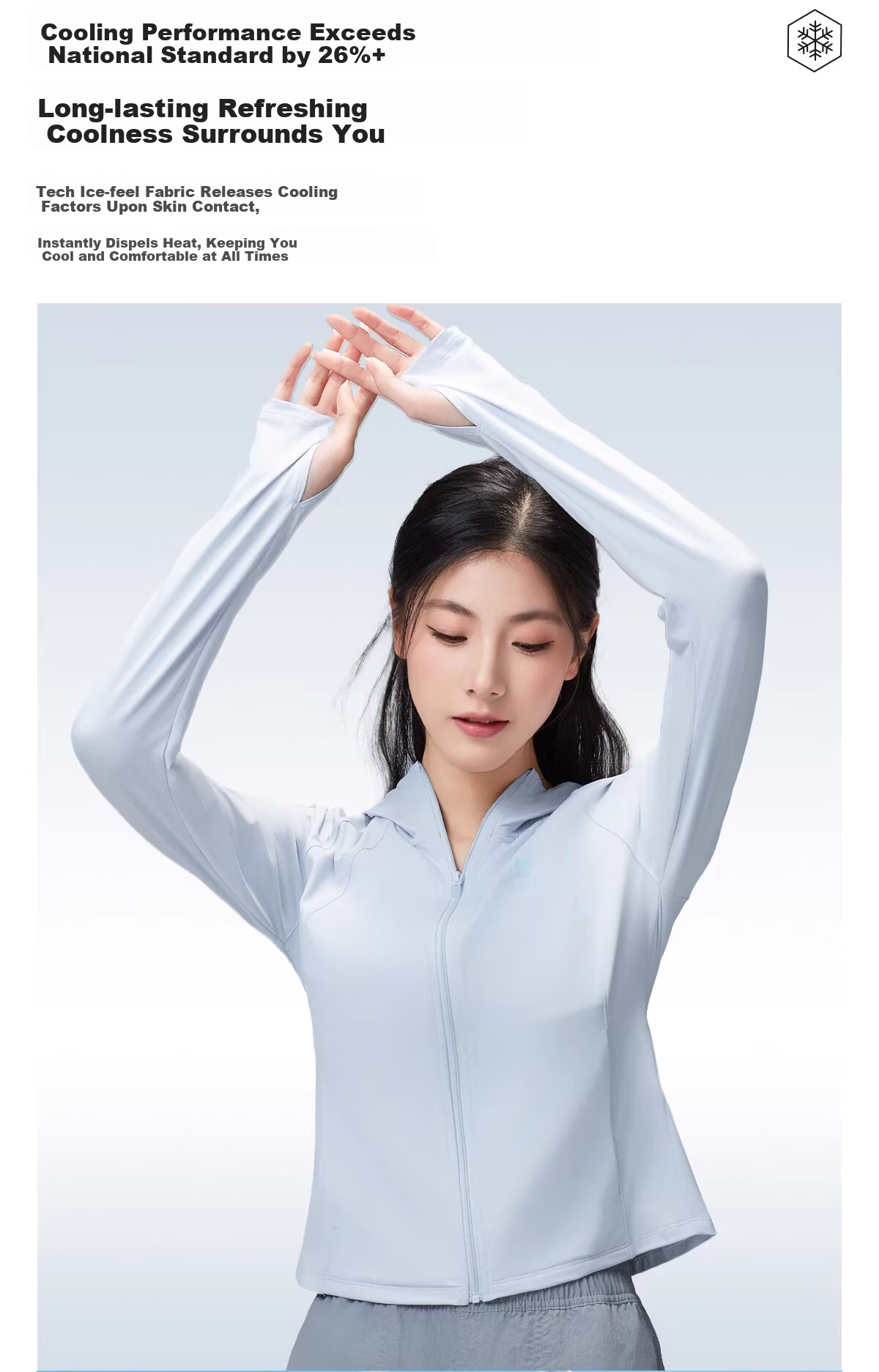 CAMEL Outdoor Cold White Original Yarn Sunscreen Jacket for Women 26 Spring Summer New Slim Breathable Cooling Coat 1157A 7