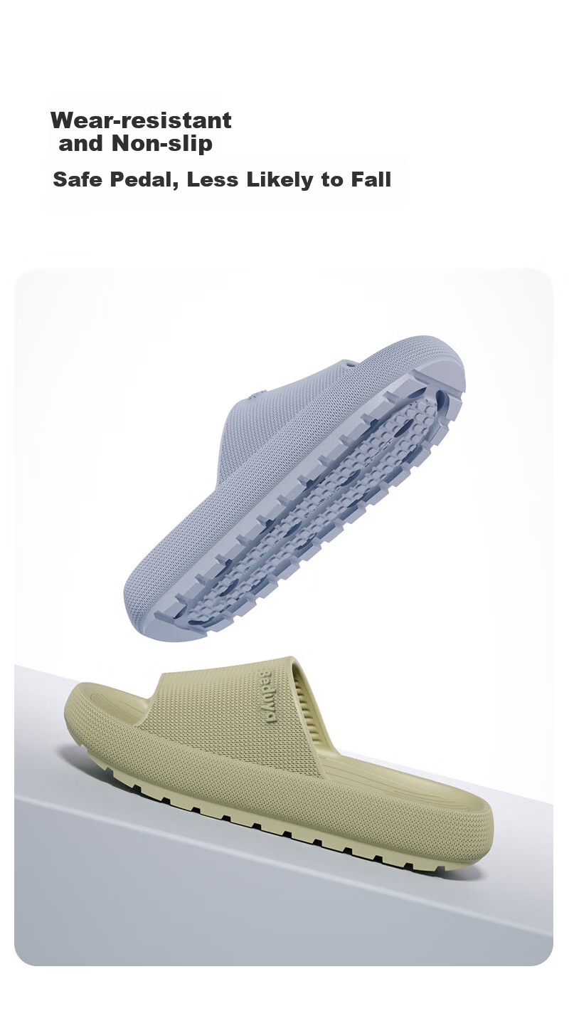 Beiduo Yang Men's Thick-Soled Slippers Summer Indoor Home Couple Bathroom Non-Slip Soft Feeling Cool Slippers Black Size 42-43 6