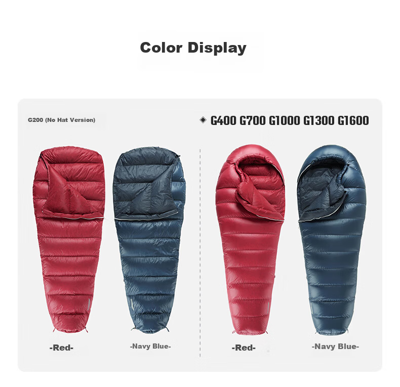 BLACKICE G Series Mummy Goose Down Sleeping Bag Camping Warm Adult Sleeping Bag G400 (New Standard) Red/M 10