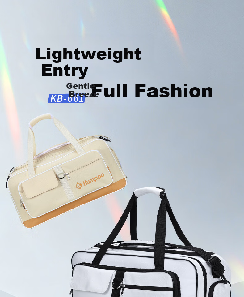 KUMPOO 26th Anniversary New Lightweight Badminton Bag Large Capacity Sports Tote Shoulder Bag KB-661 Black/White 1