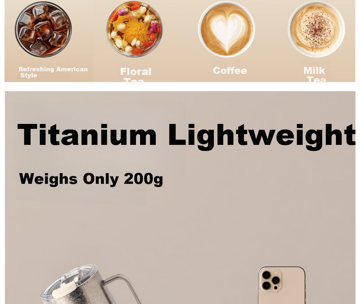 GiNT Pure Titanium Insulated Mug High-Value 2026 New Hand Brew Coffee Cup Office Water Cup with Lid 10