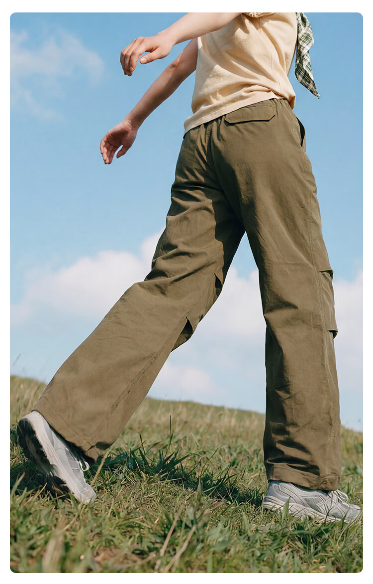 JD Original Casual Pants, Cargo Pants for Women, Loose Wide-Leg Trousers, Outdoor Hiking Climbing Pants, Parachute Pants, Black, L 22