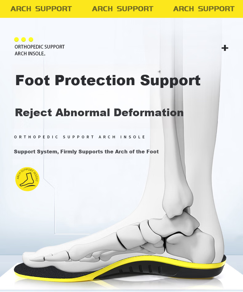 3AnGnI Arch Support Insoles for Men Shock Absorption Comfortable Antibacterial Sports Insoles Long-Standing Fatigue Relief 5