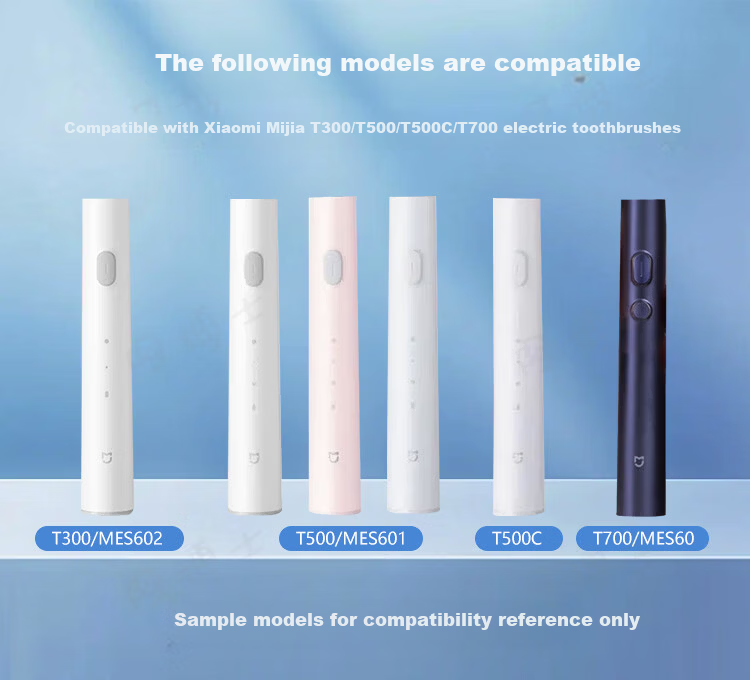Doctor A Compatible Xiaomi Mijia Electric Toothbrush Heads T301/T302/MES605/T501/T501C/MES608 Universal Replacement Soft Shock Absorption Cleaning 6-Pack 1