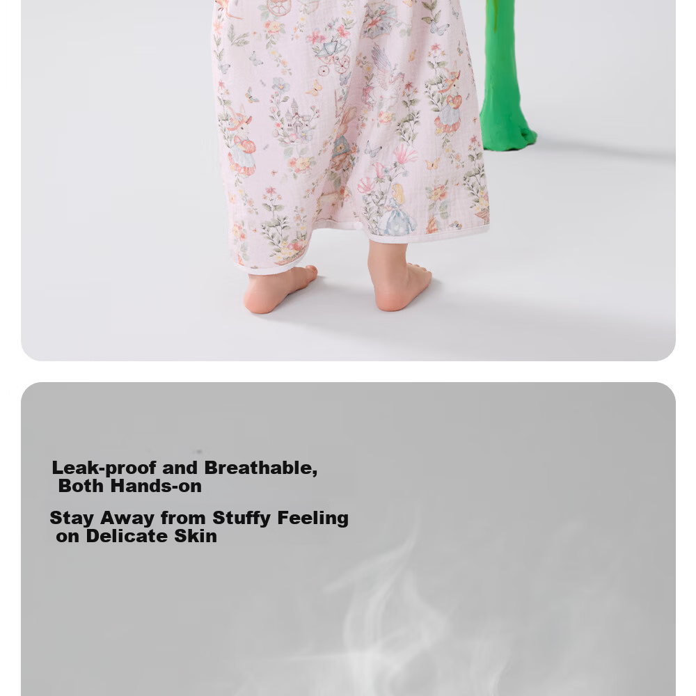 Betis Unisex Baby Waterproof Washable Breathable Training Urine Skirt Diaper Panda M 11