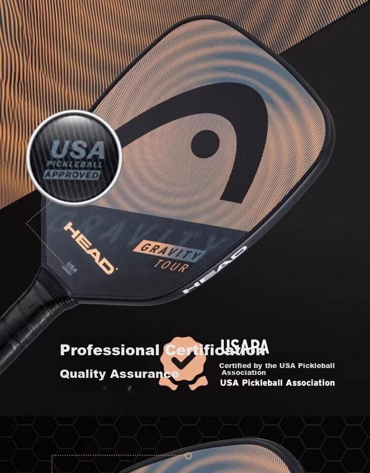 HEAD PICKLEBALL Gravity Tour Series Extended Handle Carbon Fiber Paddle 3