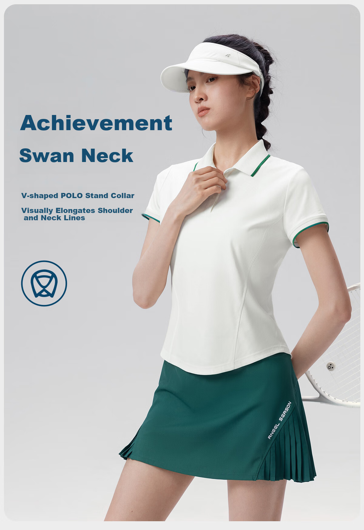 Angel Season Yoga T-Shirt Sports Quick-Dry Polo Shirt Short Sleeve Women 2026 New Beautiful Badminton Tennis Top 13