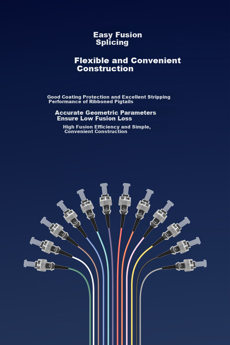 BOYANG BY-FC12 Telecom Grade Single-Mode Fiber Optic Patch Cord 1.2m 12-Core FC Bundle Fiber Optic Pigtail ODF Unit Fiber Optic Rack Network Cable Distribution 3