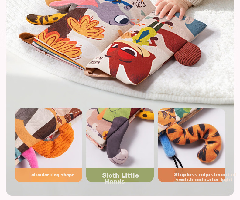 Disney Baby Soft Cloth Teething and Tearing Quiet Book Backpack Gift Box Early Education Cognitive First Birthday Children's Day Gift 14