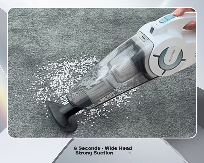 Aucma Car Vacuum Cleaner 600ml Dustbin Wireless Handheld High Suction Portable Mini Multi-functional Nozzle Powerful Dust Removal for Car Home Desktop Keyboard Cleaning 9