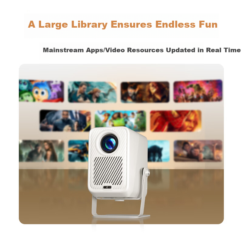 AOC A3 Pro High-Brightness Cloud Platform Projector Home Bedroom Large Screen Home Theater Slim Portable Office Meeting True 1080P Smart Projector (580CVIA)