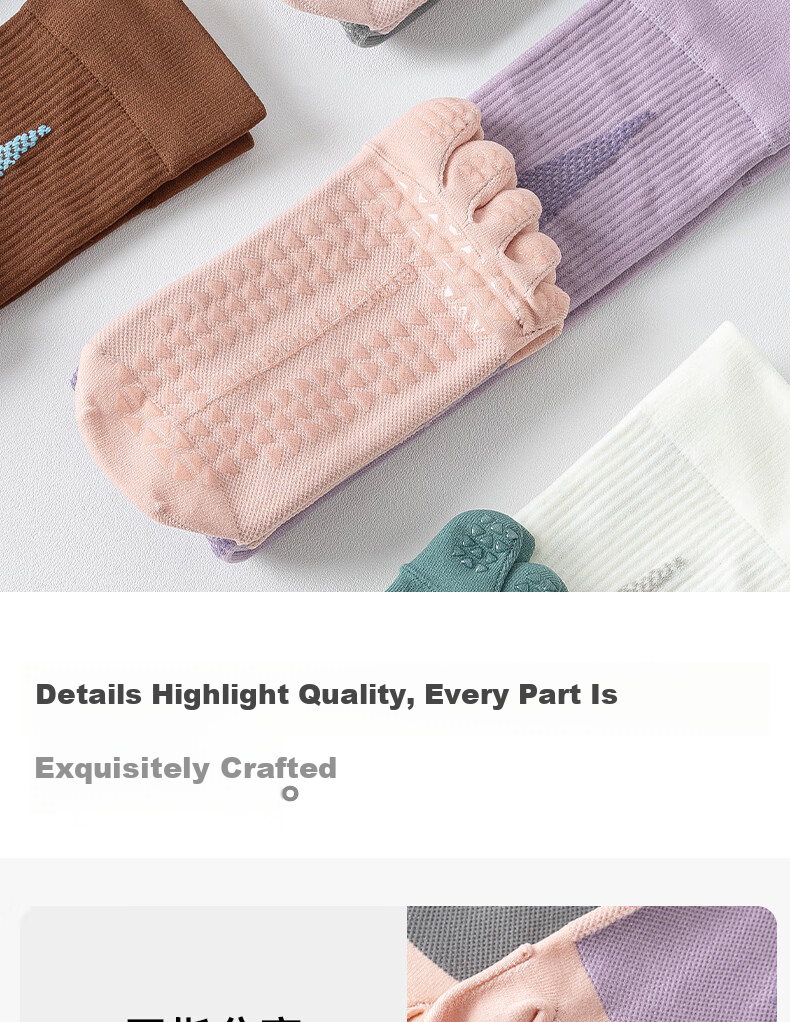 Free Style Professional Yoga Five-Toe Calf Compression Socks Outdoor Fitness Hiking Cycling Varicose Vein Anti-Slip Knee-High Socks 16