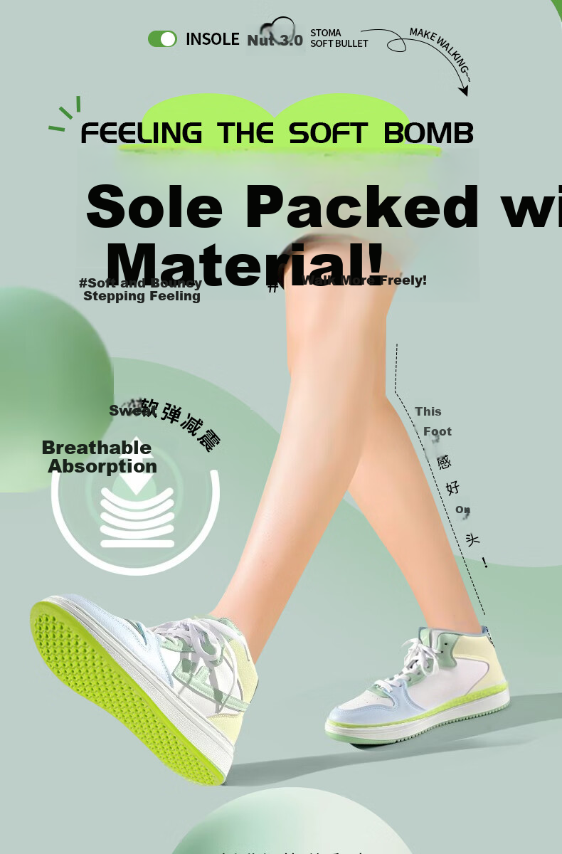 3AnGnI Men's Sports Insoles Sweat-Absorbing Odor-Resistant Breathable Antibacterial Soft Cushioned Insoles for Long Standing Comfort 3