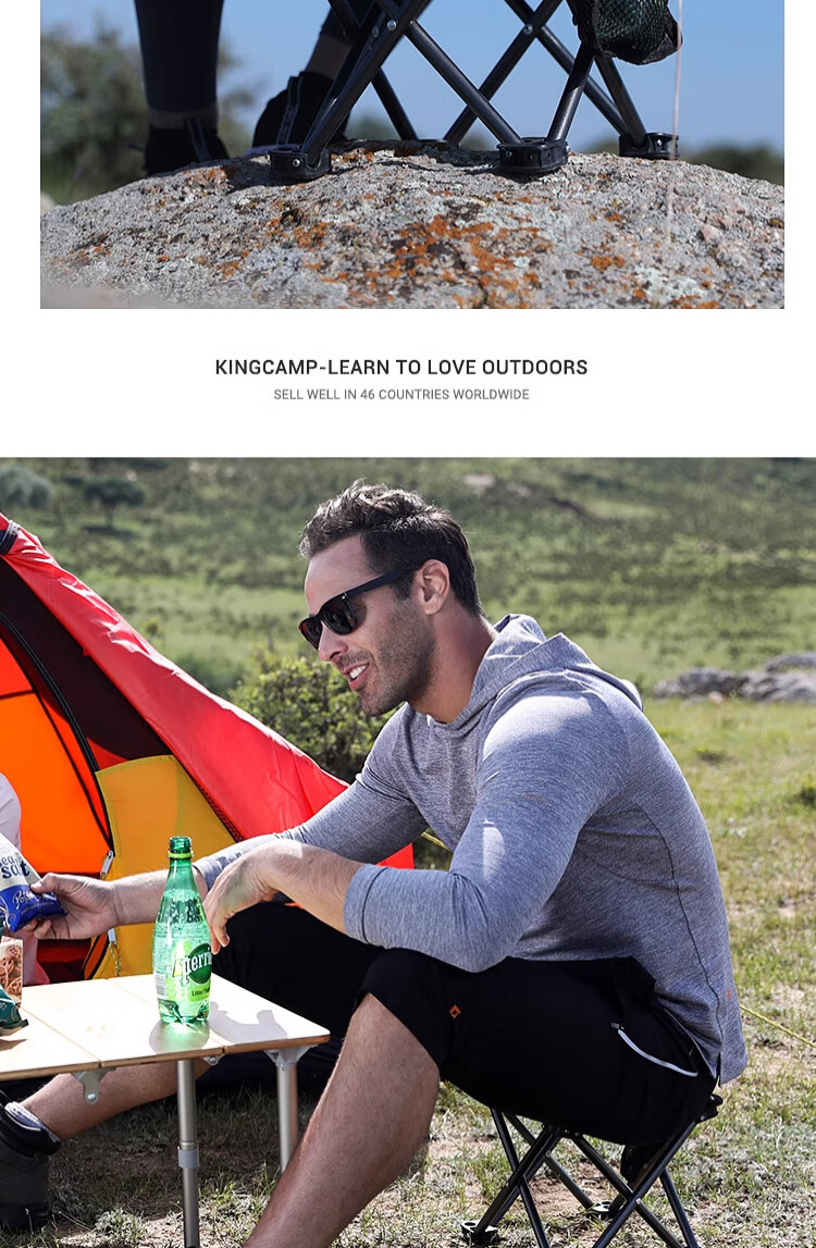 KingCamp Folding Chair, Small Stool for Fishing, Travel Folding Seat, Train Queuing Essential, Portable Chair, Outdoor Equipment, Camping Chair 9