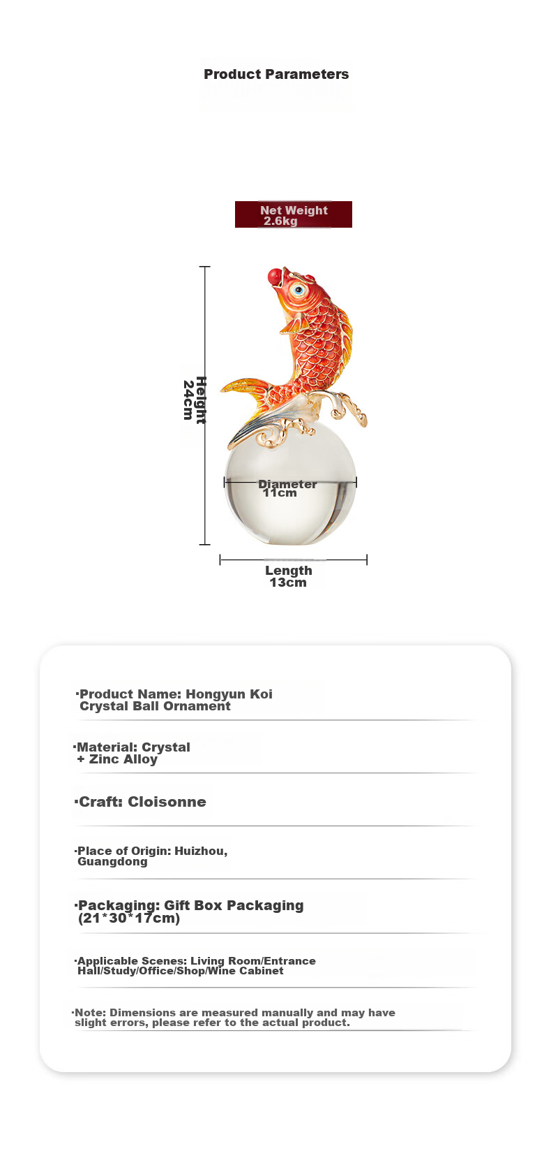 Nuoshiman Lucky Koi Fish Ornament for Business Opening, Housewarming, Moving Gift, Living Room And Office Decoration, New Year Present 6