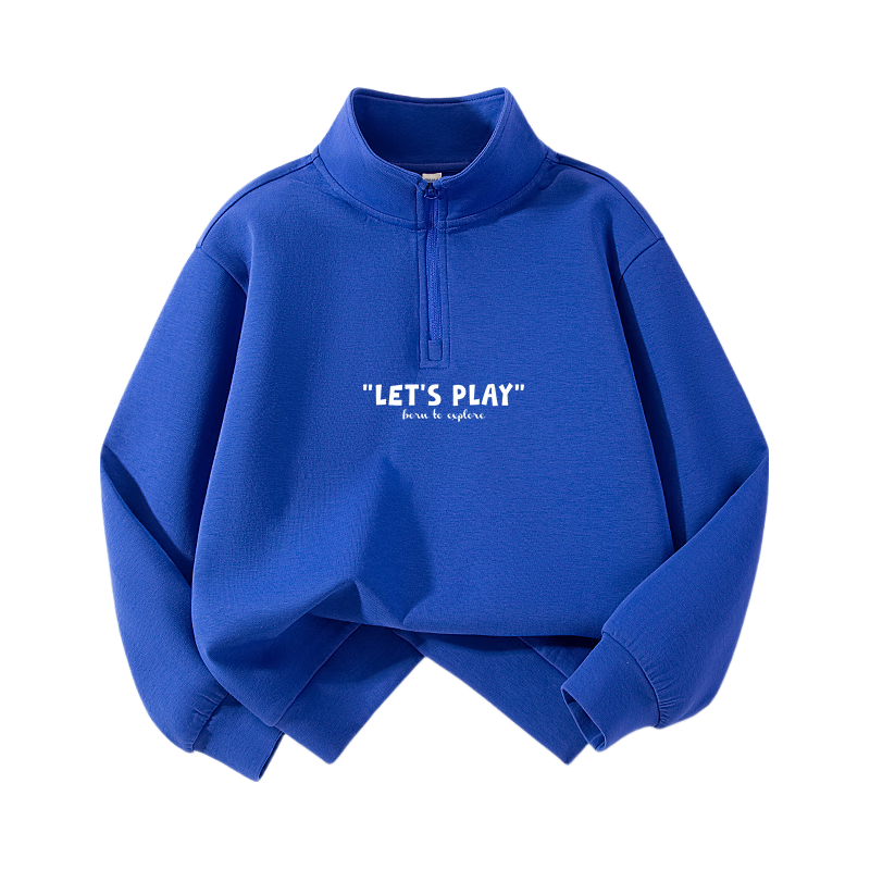 Baleno Boys' Sweatshirt, Spring And Autumn 2025 Style, for Older Children, Air Layer Stand Collar, Sports Long Sleeve, Children's Spring Casual Top