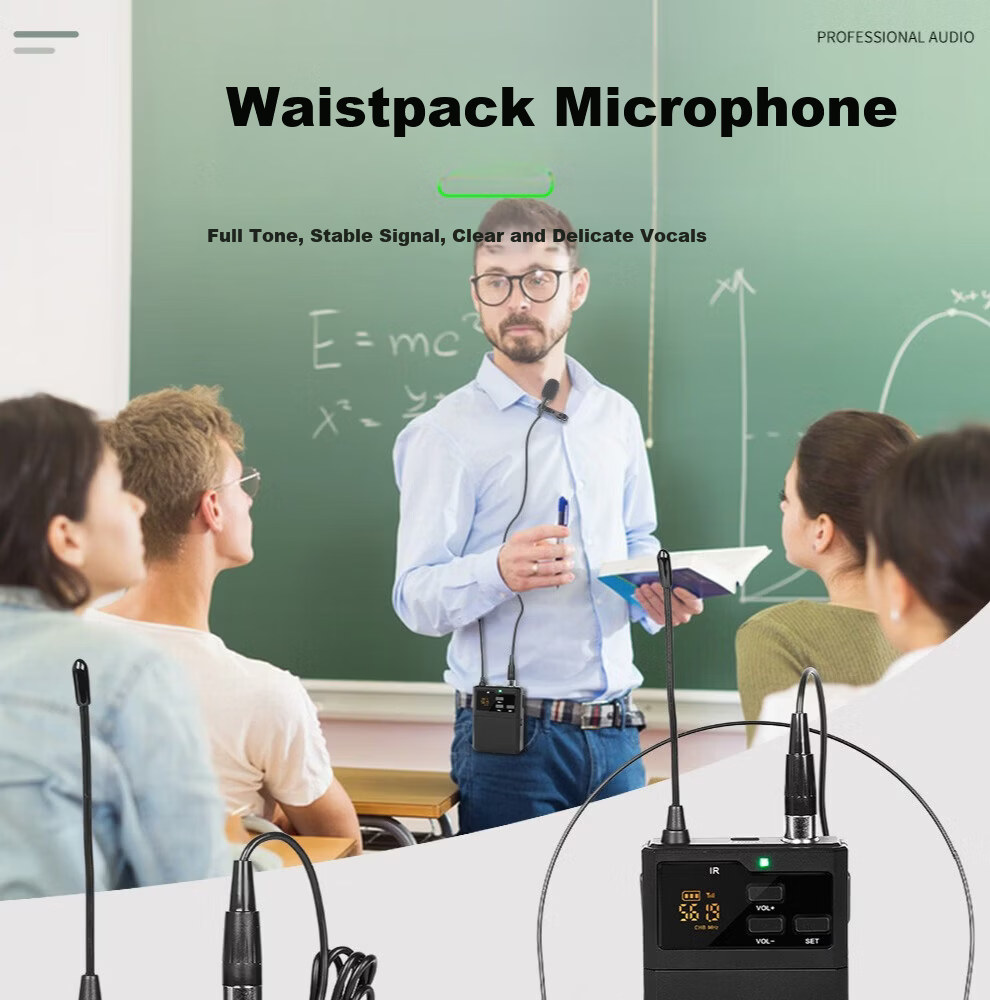 Depusheng DR666 Professional Wireless Microphone Dual Transmitter Karaoke Stage Performance KTV Singing School Speech Wedding Conference UHF Long-Distance Anti-Howling Microphone System 21