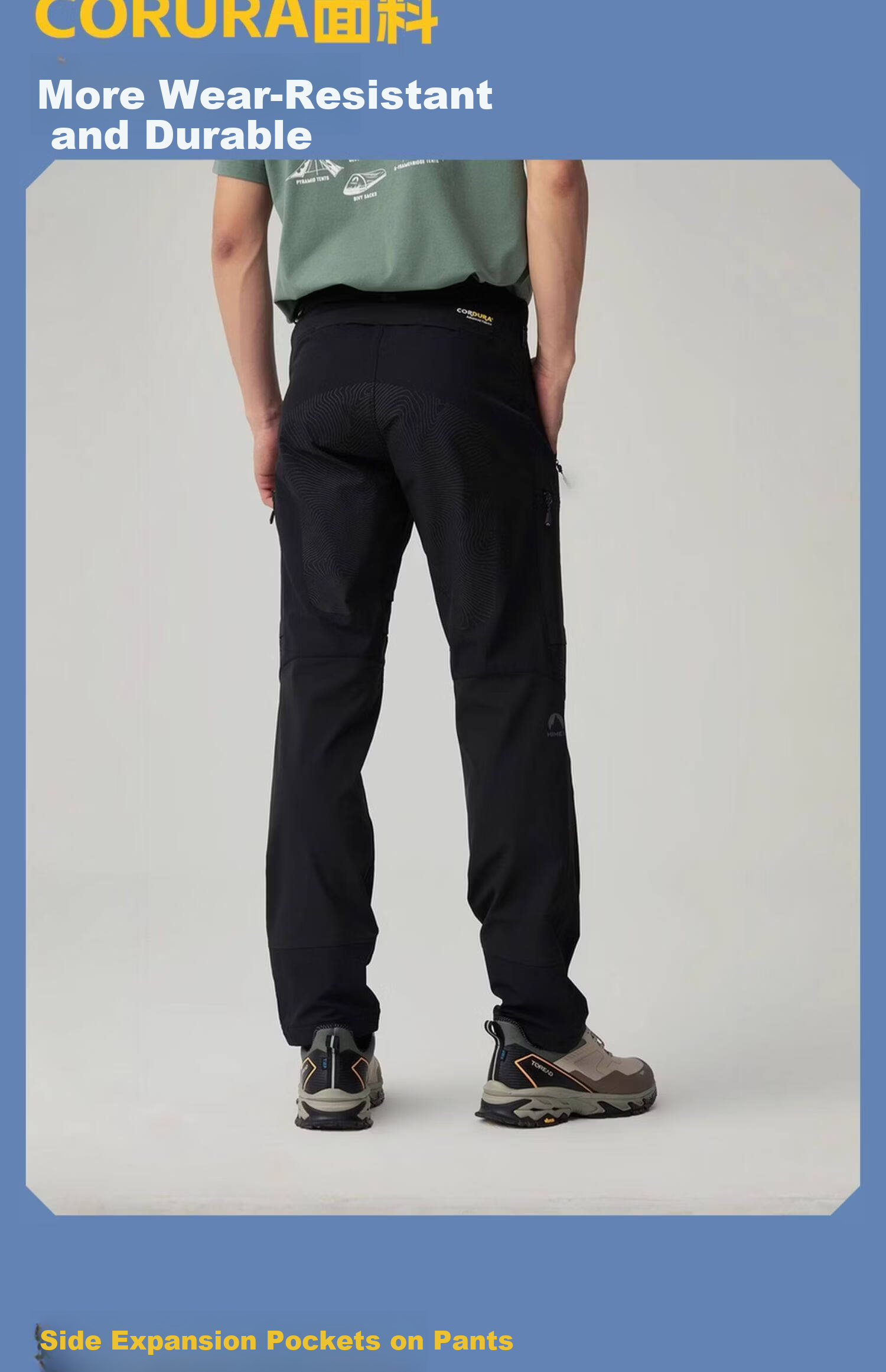 TOREAD CORDURA Men's Softshell Pants Spring Summer Outdoor Windproof Breathable Hiking Trousers TAMMAN81063 6
