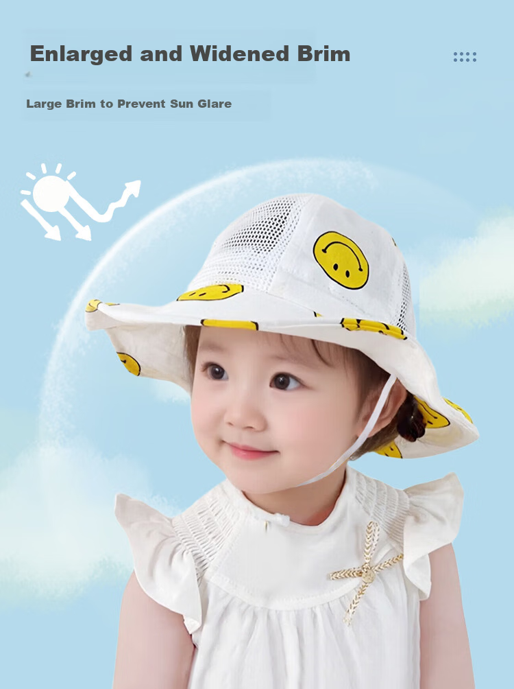 9i9 Baby Summer Mesh Fisherman Hat Sun Protection Breathable Bucket Hat for 0-2 Years A160 Blue 3