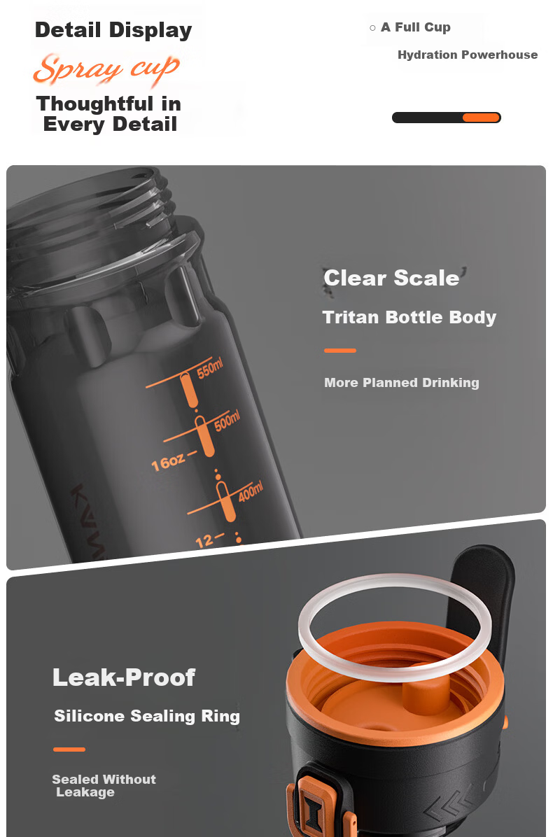 KANGZYUAN Kids Spray Water Bottle Food-Grade Student School Use Boys 2026 New Sports Water Bottle 9