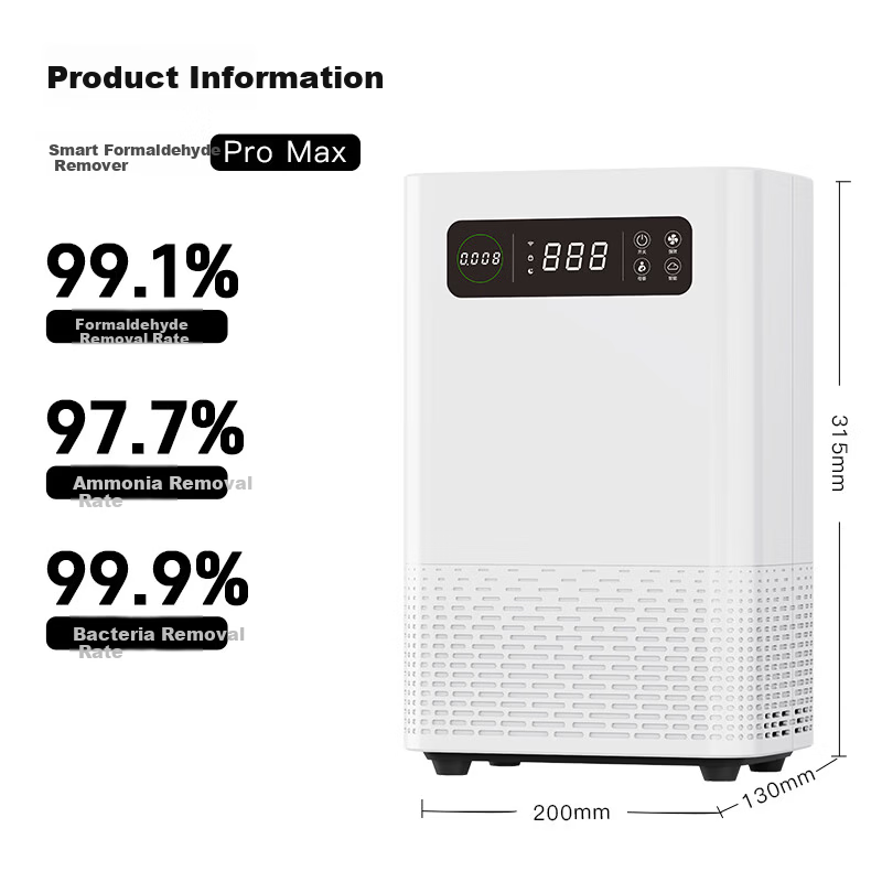 Chuanglvjia ProMax Smart Formaldehyde Removal Air Purifier - Bacteria and Odor Removal, Plasma Technology, No Consumables, Suitable for Up to 180㎡, Formaldehyde Display + AI Connectivity