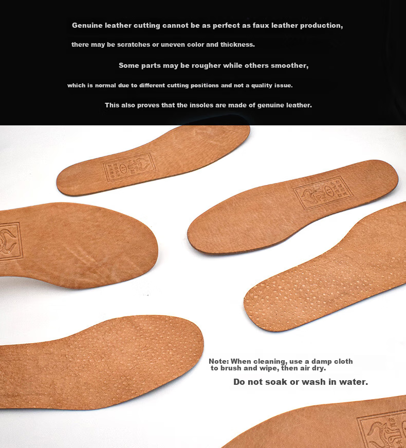 Huabaochi 2 Pairs Genuine Leather Insoles for Men and Women Breathable Sweat-Absorbing Odor-Resistant Ultra-Thin Comfortable Leather Shoe Inserts 1