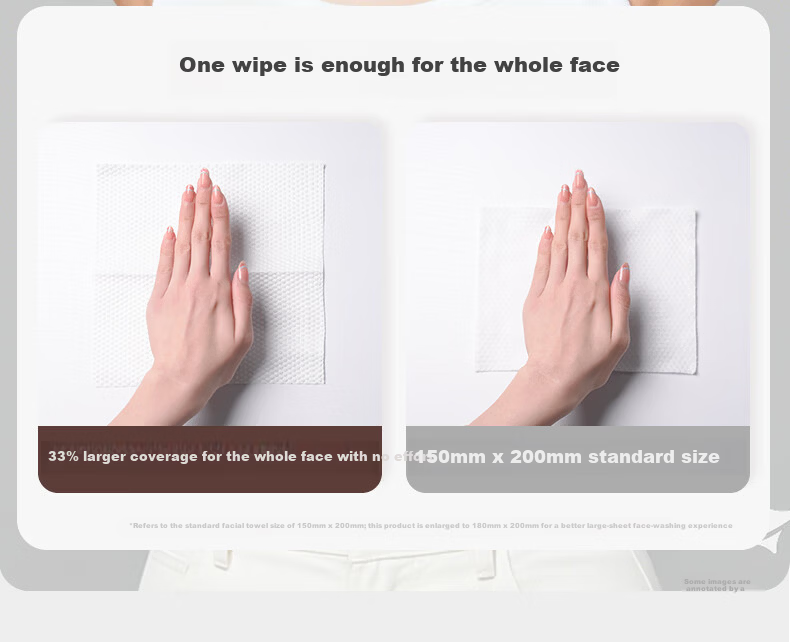 Dafi Wall-Mounted Disposable Thickened Large Facial Towel Hanging Extractable Soft Cleansing Cotton Dual-Use Dry and Wet Lint-Free Wipes 8