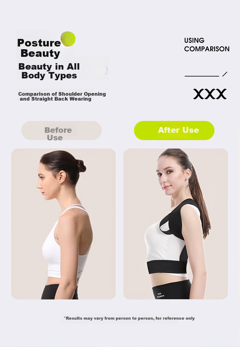Guifeng Shoulder Support Strap, Prone Shoulder Stretching Brace, Comfortable Skin-Friendly Shoulder Opener, Straight Back Fitness Back Training Belt, Size M 7