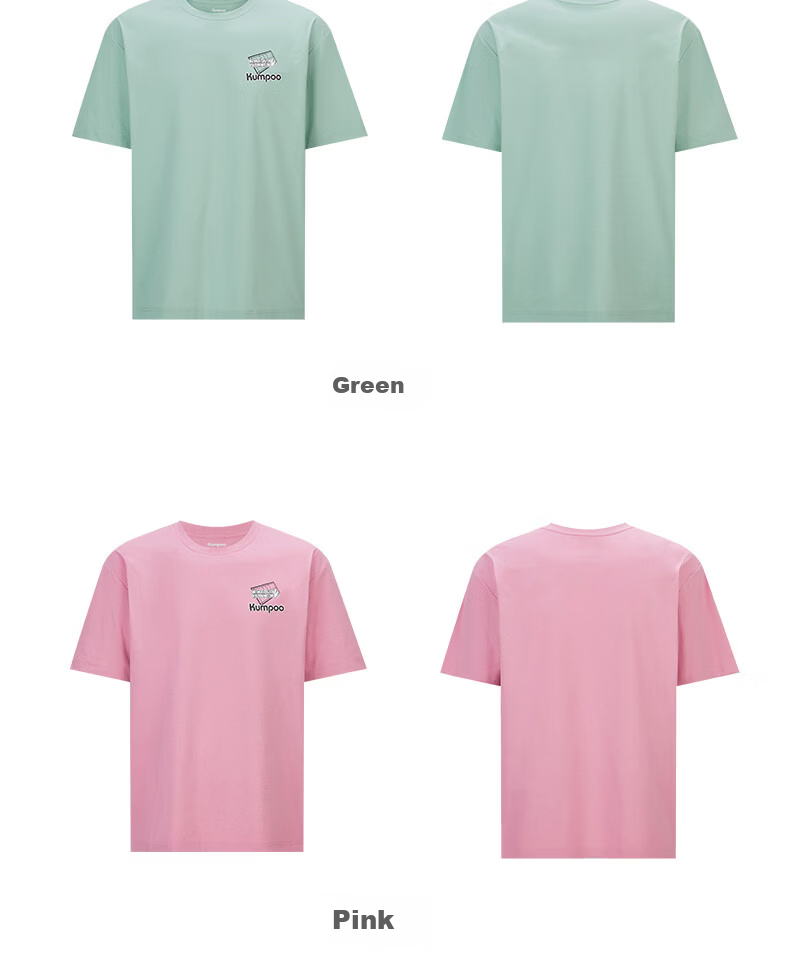 KUMPOO 26th Anniversary New Badminton Shirt Short Sleeve Multi-Color Loose Fit Unisex K261U-1718 White 2XL 18