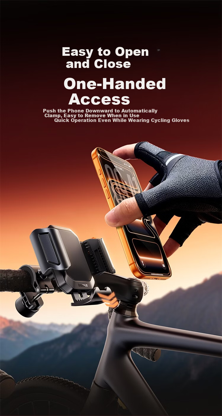 BASEUS Mobile Phone Holder for Electric Bike Riders Bicycle Road Bike Motorcycle Navigation Phone Mount 3