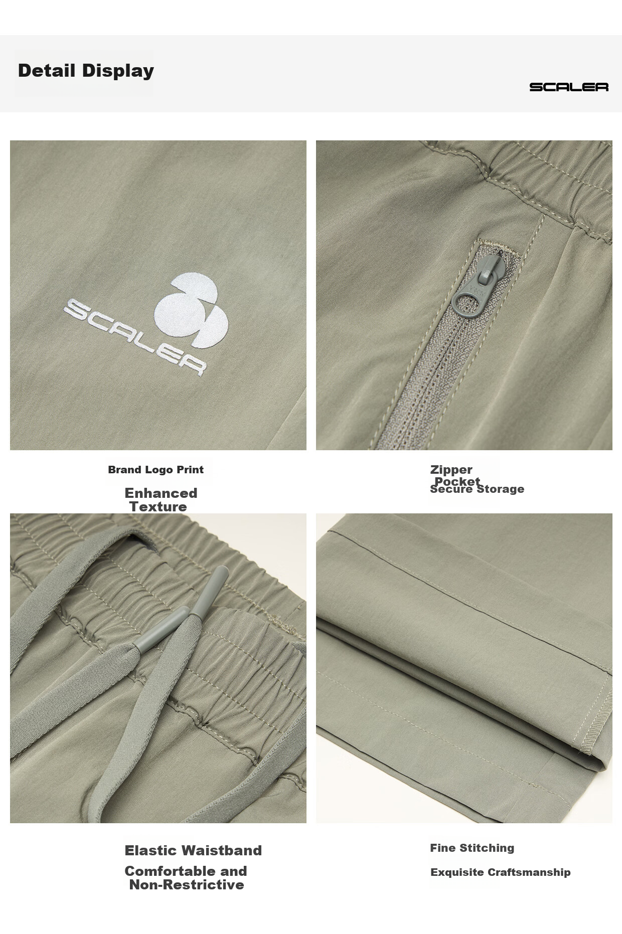 SCALER Quick-Dry Pants Unisex 2026 New Elastic Breathable Straight-Leg Durable Sports Casual Hiking Mountaineering Trousers 16