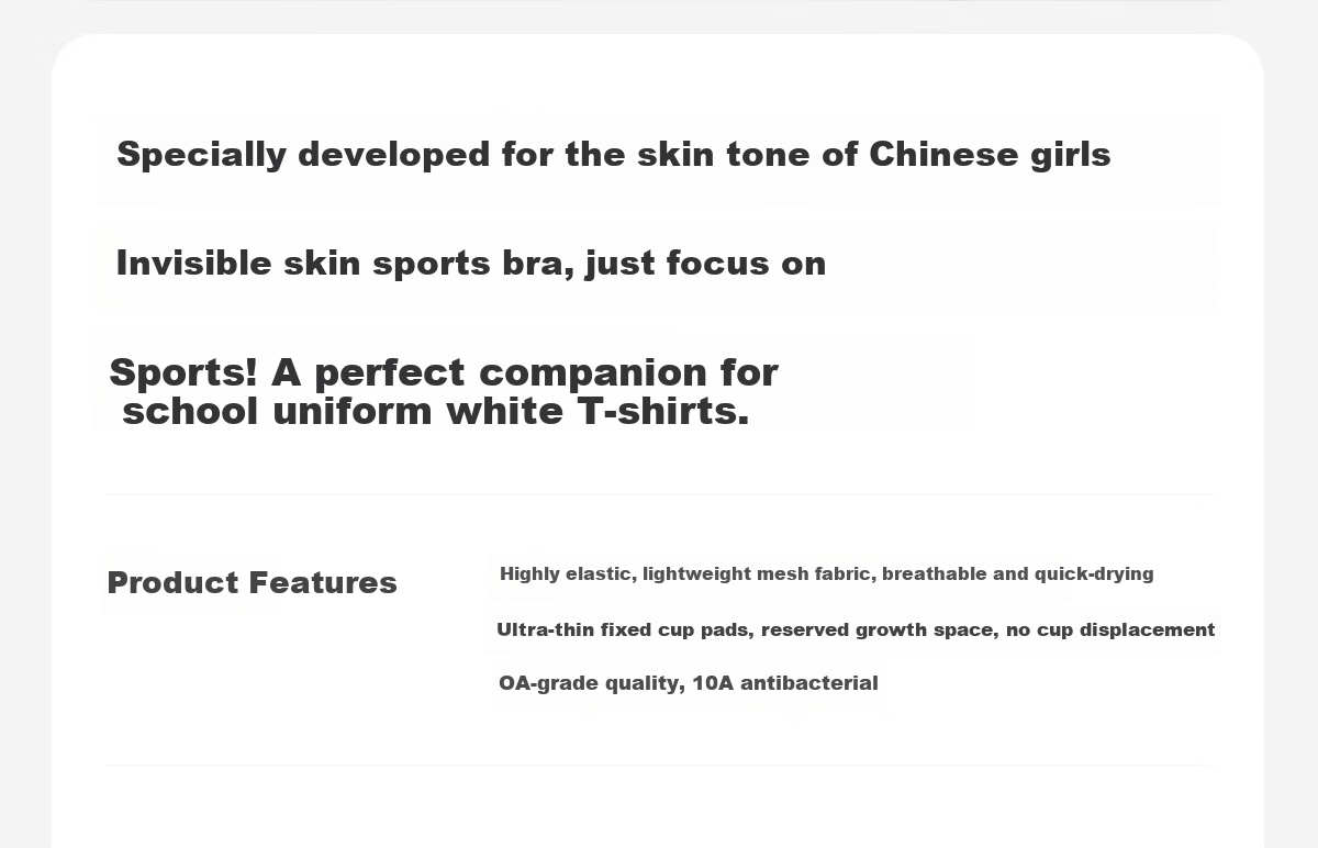 Meishianxuan Developmental Stage Shaping Vest for Middle School and Older Girls, Student Sports Anti-Shock Bra 4