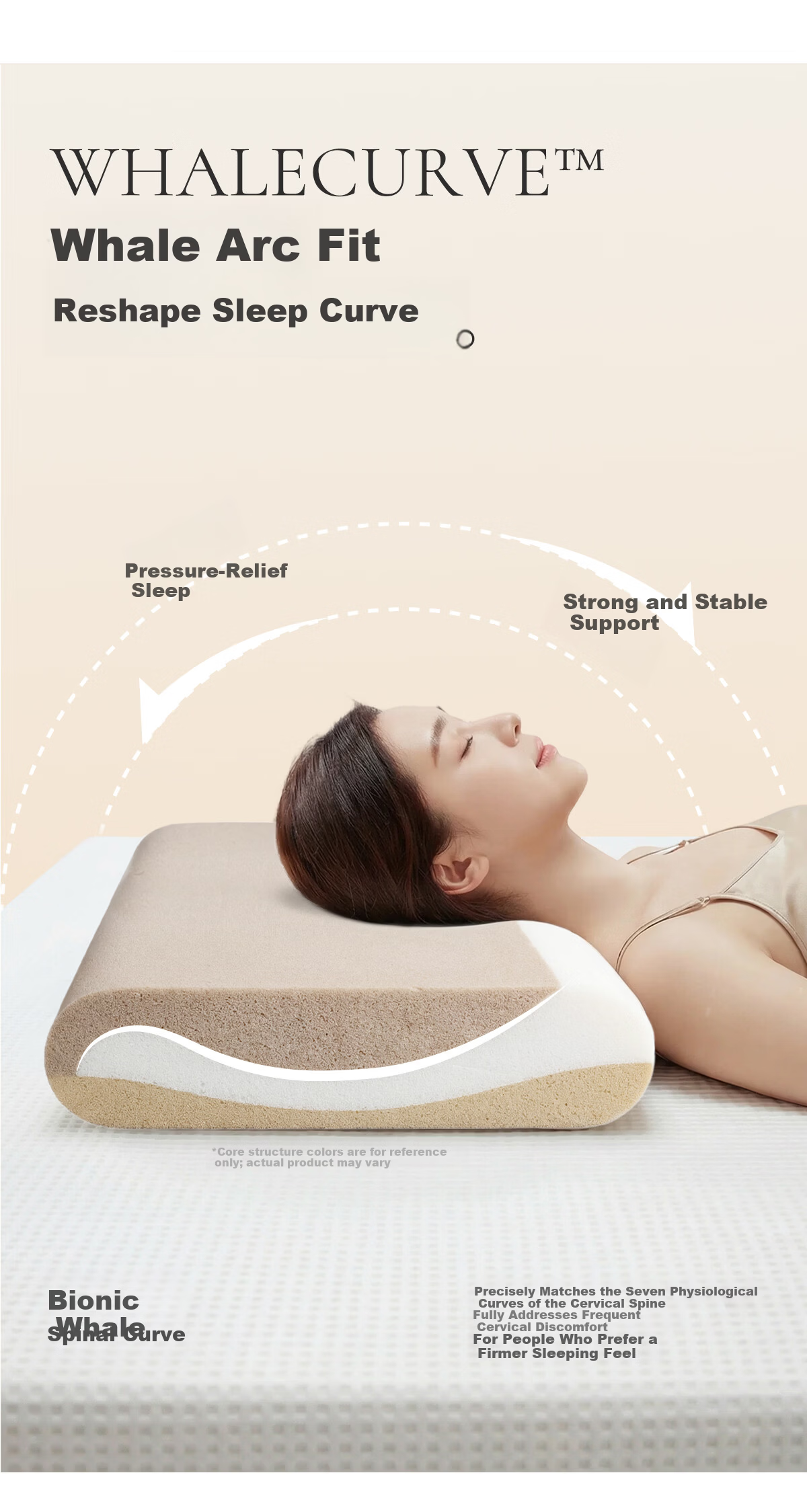 Kingkoil Memory Foam Pillow Hotel Deep Sleep Neck Support Pillow Core Adult Unisex Sleep Aid Single 10CM 3