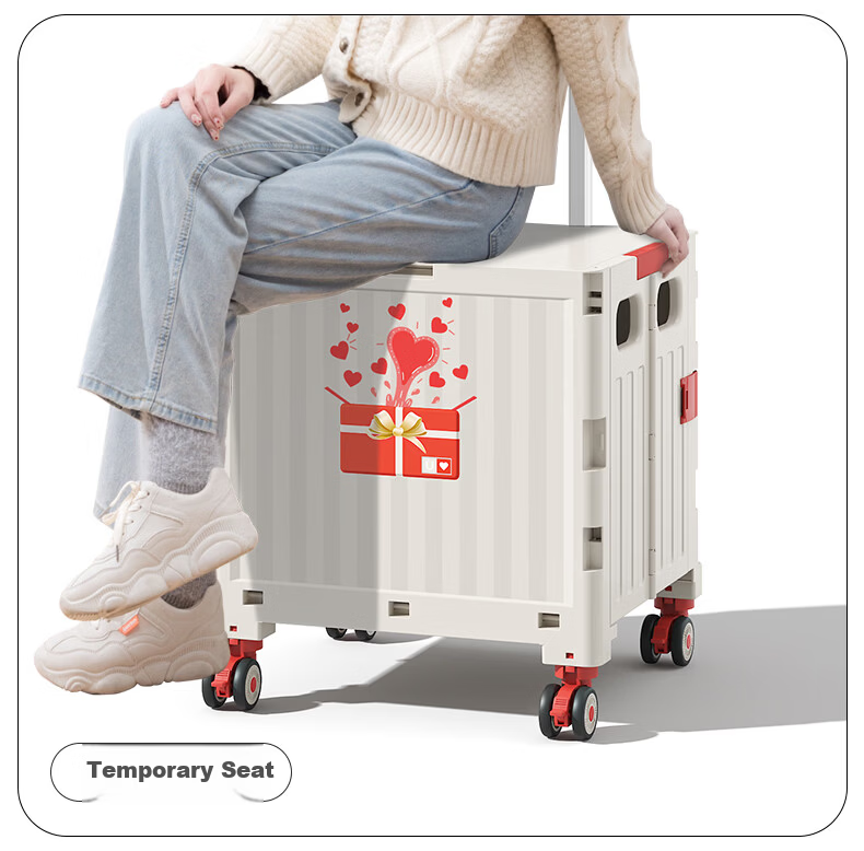 Younai Foldable Lightweight Portable Shopping Cart Camping Trolley Hand-pulled Delivery Cart Small Push Cart for Home Use 6
