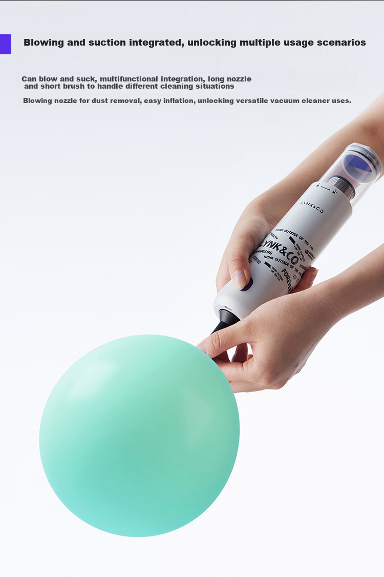 Lynk & Co [New Arrival] Wireless Handheld Car Vacuum Cleaner High Suction Portable Car Dust Blower and Vacuum Cleaner Multi-Function Car Interior Cleaner 6