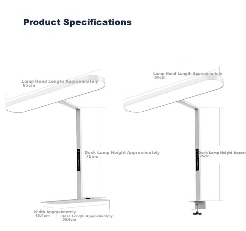 Tongshijie Desktop Large Road Eye Protection Lamp Full Spectrum Student Study Desk Lamp Children's Blue Light Blocking Reading Lamp 48W 46