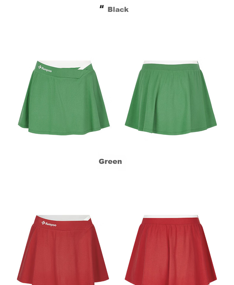 KUMPOO 26th Anniversary New Quick-Dry Fashionable Versatile Women's Badminton Skirt K261W-7181 White S 18