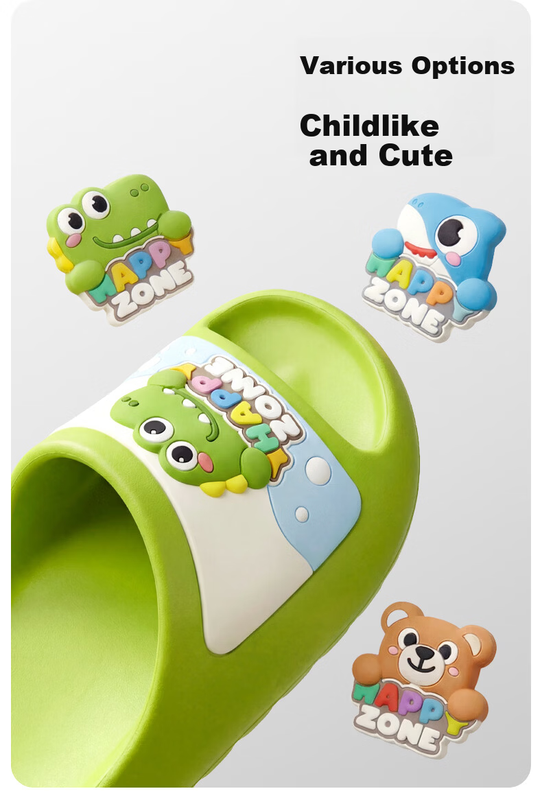 Puxi Summer Kids Cartoon Slippers Boys Girls Non-slip Soft Sole Home Cute Shark Maru Size 26-27 (180mm) 2